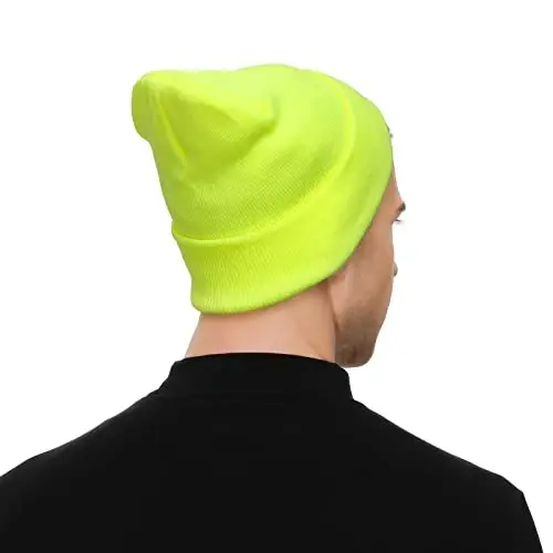American Trends Winter Hats for Men Women Cuffed Beanies Hat Soft Plain Knit Hats Skull Caps - 6