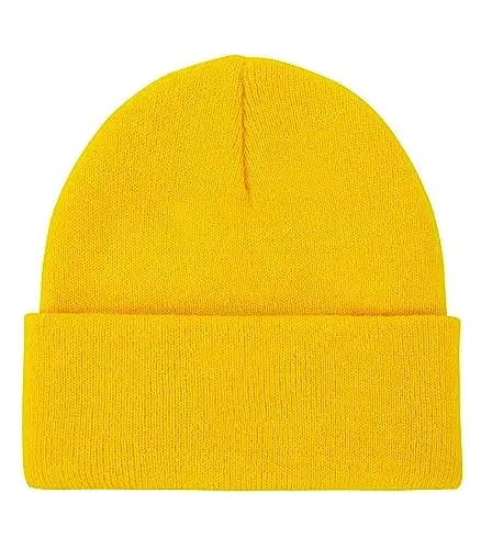 American Trends Winter Hats for Men Women Cuffed Beanies Hat Soft Plain Knit Hats Skull Caps 