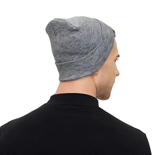 American Trends Winter Hats for Men Women Cuffed Beanies Hat Soft Plain Knit Hats Skull Caps - 5