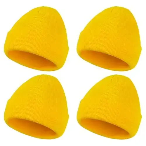 American Trends Winter Hats for Men Women Cuffed Beanies Hat Soft Plain Knit Hats Skull Caps - AMERICAN