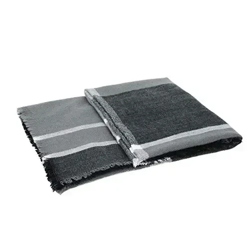 American Trends Women's Cozy Warm Winter Fall Blanket Scarf Stylish Soft Chunky Checked Giant Scarves Shawls - 4