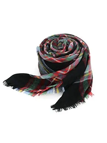 American Trends Women's Cozy Warm Winter Fall Blanket Scarf Stylish Soft Chunky Checked Giant Scarves Shawls - AMERICAN (1)