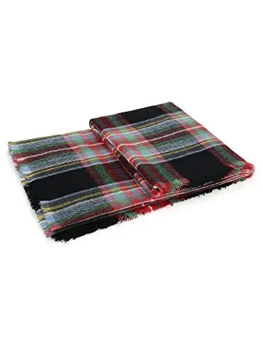 American Trends Women's Cozy Warm Winter Fall Blanket Scarf Stylish Soft Chunky Checked Giant Scarves Shawls - 5