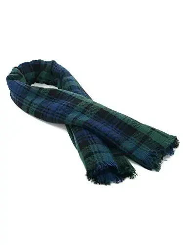 American Trends Women's Cozy Warm Winter Fall Blanket Scarf Stylish Soft Chunky Checked Giant Scarves Shawls - 4