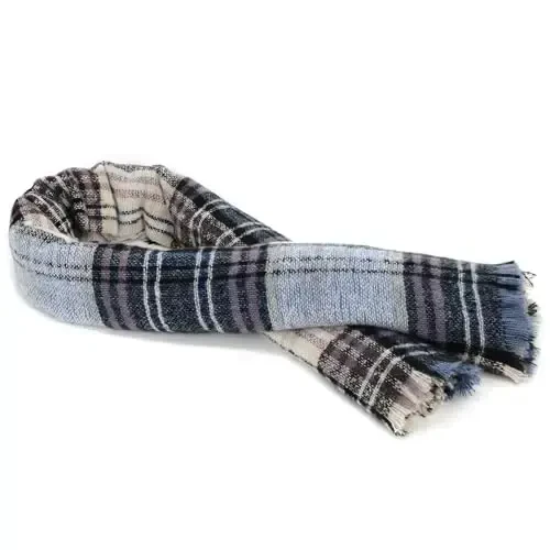 American Trends Womens Fall Winter Scarf Plaid Tassel Soft Warm Blanket Scarves Womens Shawl Wraps - 5