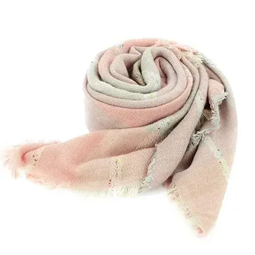 American Trends Womens Fall Winter Scarf Plaid Tassel Soft Warm Blanket Scarves Womens Shawl Wraps - 4