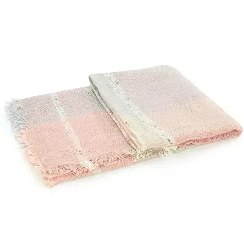 American Trends Womens Fall Winter Scarf Plaid Tassel Soft Warm Blanket Scarves Womens Shawl Wraps - 5