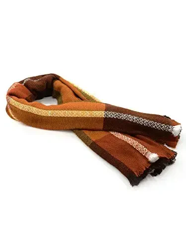 American Trends Womens Fall Winter Scarf Plaid Tassel Soft Warm Blanket Scarves Womens Shawl Wraps - 4