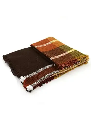 American Trends Womens Fall Winter Scarf Plaid Tassel Soft Warm Blanket Scarves Womens Shawl Wraps - 5