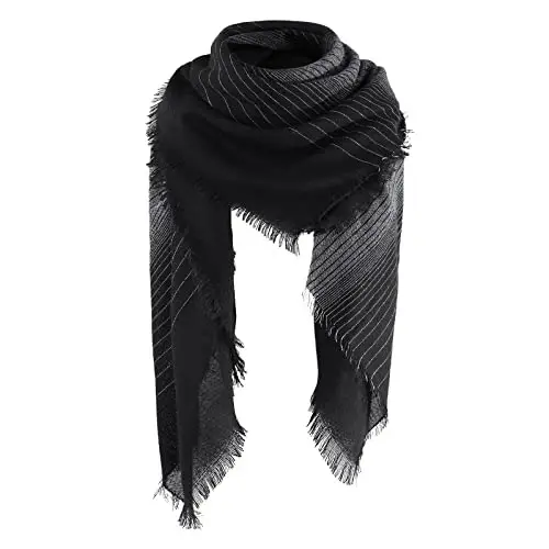 American Trends Womens Fall Winter Scarf Plaid Tassel Soft Warm Blanket Scarves Womens Shawl Wraps - 1