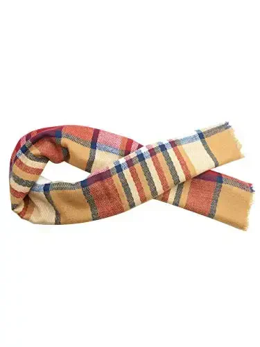 American Trends Womens Fall Winter Scarf Plaid Tassel Soft Warm Blanket Scarves Womens Shawl Wraps - 5