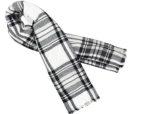 American Trends Womens Fall Winter Scarf Plaid Tassel Soft Warm Blanket Scarves Womens Shawl Wraps - 6