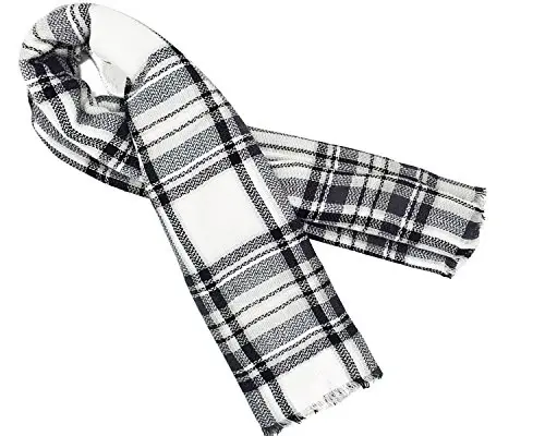 American Trends Womens Fall Winter Scarf Plaid Tassel Soft Warm Blanket Scarves Womens Shawl Wraps - 6
