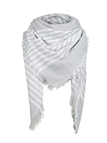 American Trends Womens Fall Winter Scarf Plaid Tassel Soft Warm Blanket Scarves Womens Shawl Wraps - AMERICAN