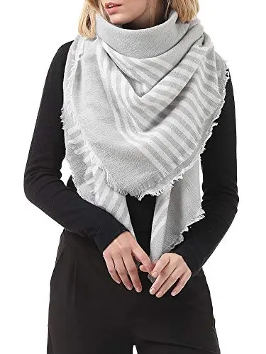 American Trends Womens Fall Winter Scarf Plaid Tassel Soft Warm Blanket Scarves Womens Shawl Wraps - 3