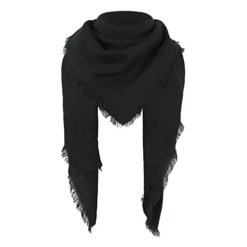 American Trends Women's Cozy Warm Winter Fall Blanket Scarf Stylish Soft Chunky Checked Giant Scarves Shawls 