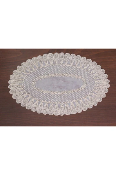 Amerikan Xizmat Sufra va Runner To'plam 6 kishilik To'plam Vivien Bej rangda 7 qismli Stol va taqdimot to'plami - 9