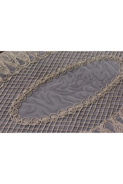 Amerikan Xizmat Sufra va Runner To'plam 6 kishilik To'plam Vivien Bej rangda 7 qismli Stol va taqdimot to'plami - 14