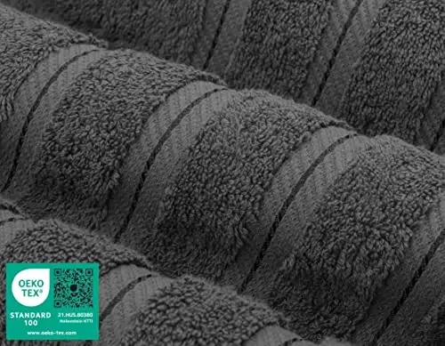 American Soft Linen 35x70 Jumbo Large Bath Towels, 600 GSM 100% Cotton Turkish Bath Sheet, Oversized Luxury Bath Towels for Bathroom Beach and Pool, Dark Gray - AMERICAN SOFT LINEN (1)