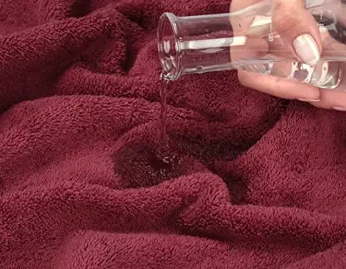 American Soft Linen Oversized Bath Sheet 40x80 Extra Large for Bathroom, 600 GSM 100% Cotton Turkish Jumbo Bathsheet Towels for Adults Bordeaux Red Bath Sheet - 5