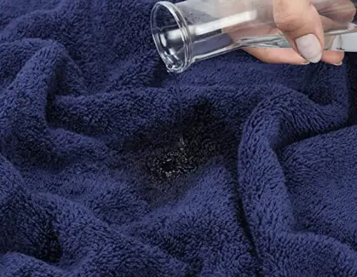 American Soft Linen Oversized Bath Sheet 40x80 Extra Large for Bathroom, 600 GSM 100% Cotton Turkish Jumbo Bathsheet Towels for Adults, Navy Blue Bath Sheet - 5