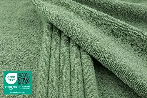 American Soft Linen Oversized Bath Sheet 40x80 Extra Large for Bathroom, 600 GSM 100% Cotton Turkish Jumbo Bathsheet Towels for Adults, Sage Green - AMERICAN SOFT LINEN (1)