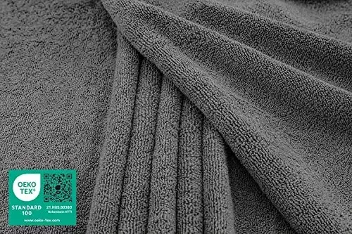 American Soft Linen Oversized Bath Sheet 40x80 Extra Large for Bathroom, 600 GSM 100% Cotton Turkish Jumbo Bathsheet Towels for Adults, Dark Gray Bath Sheet - AMERICAN SOFT LINEN (1)