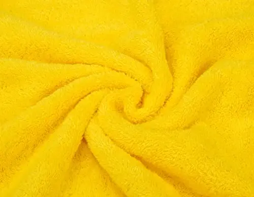 American Soft Linen Luxury 6 Piece Towel Set, 2 Bath Towels 2 Hand Towel 2 Washcloths, 600 GSM 100% Cotton Turkish Towels for Bathroom, Yellow Towel Sets 