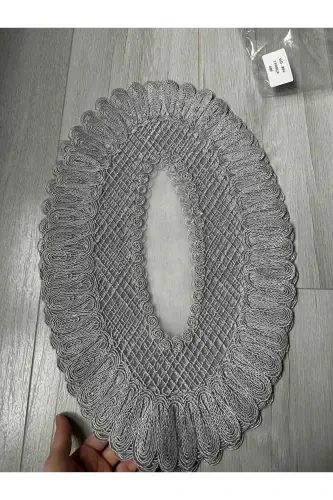 Американский сервиз, 1 раннер 6 салфеток набор посуды для обеда, набор скатертей, набор сервировки для подачи серого цвета - 4