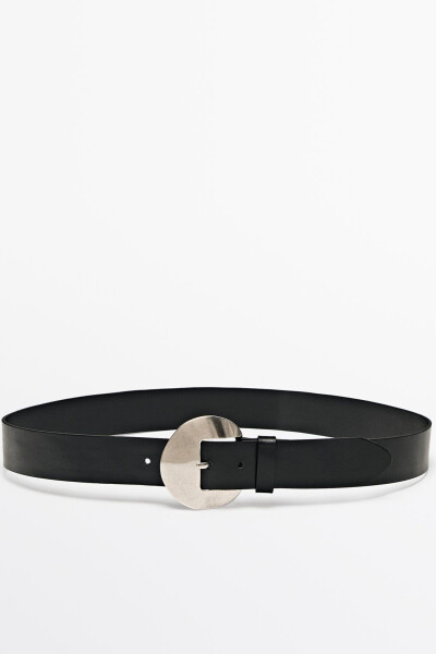 Ameva buckle napa leather belt - 1