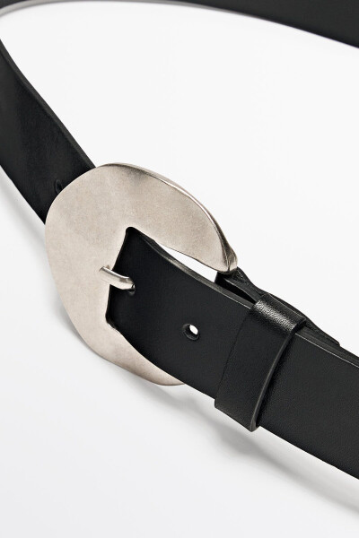 Ameva buckle napa leather belt - 2