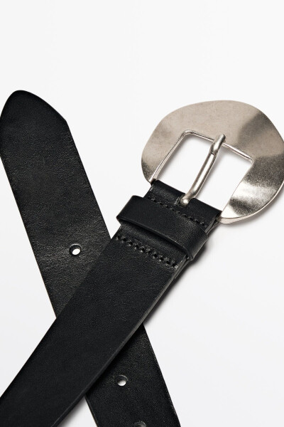 Ameva buckle napa leather belt - 3