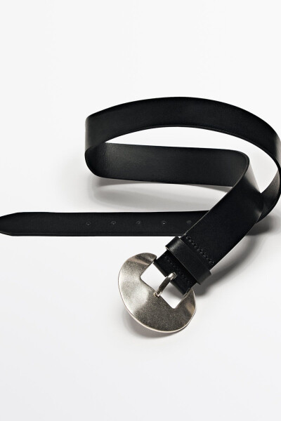 Ameva buckle napa leather belt - 4