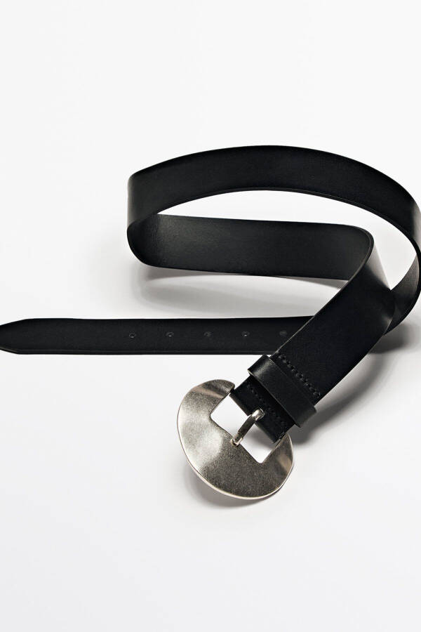 Ameva buckle napa leather belt - 4