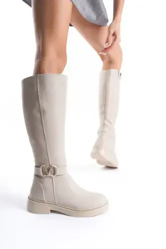 Amira Waterproof Winter Women's Boots-Beige - 2