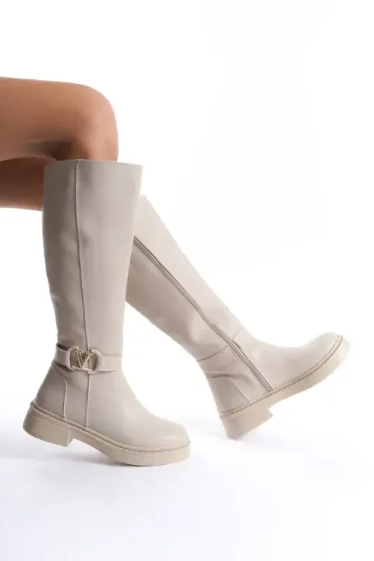 Amira Waterproof Winter Women's Boots-Beige - 6