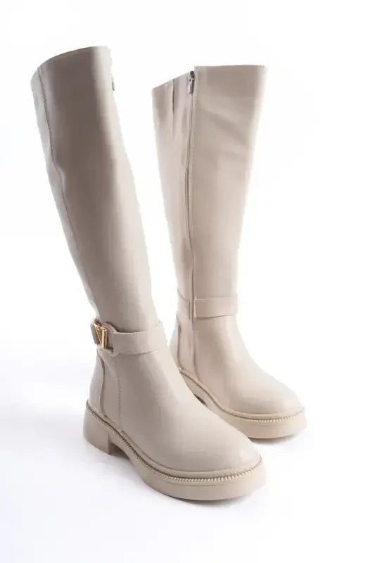 Amira Waterproof Winter Women's Boots-Beige - 8
