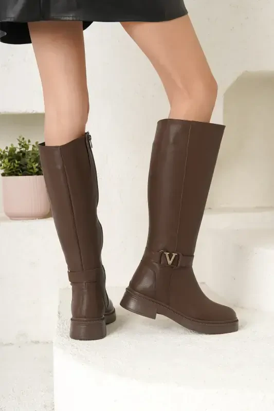 Amira Зимние женские сапоги, непромокаемые от холода - Коричневый - 3