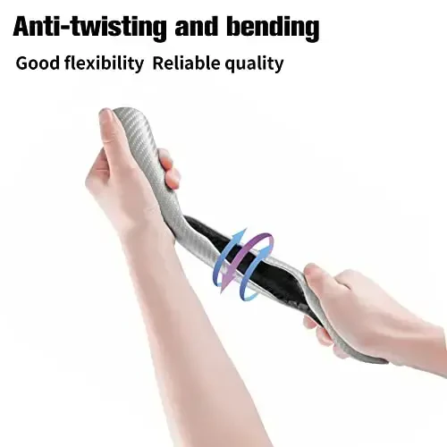 Amiss Karbon Fiber Sirpanmaydigan Rul G'ildiragi Qopqog'i, Universal 99% Avtomobil G'ildiragi Himoyachisi - 5