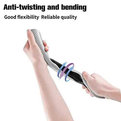 Amiss Karbon Fiber Sirpanmaydigan Rul G'ildiragi Qopqog'i, Universal 99% Avtomobil G'ildiragi Himoyachisi - 5