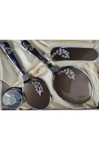Amor Woman Gelin Hediyelik Ayna Tarak Seti 400-4-K.KAHVE - AMOR WOMEN AYNA TARAK (1)