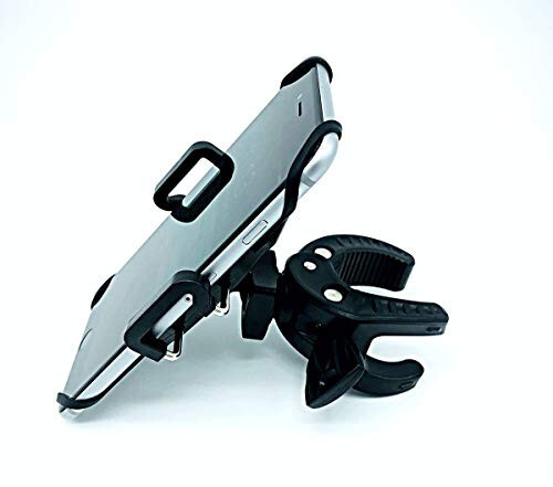 Ampcaddy Telefon Tutqich Qisqichli - Velosiped, Qayiq, Avtomobil, Golf Aravachasi va Bolalar Aravachasi uchun Universal Mobil Telefon O'rnatish Tutqichi, iPhone, Samsung, Google, Motorola, LG, Lenovo Qurilmalari uchun Mos keladi 4.1'' - 6.2'' - Ampcaddy
