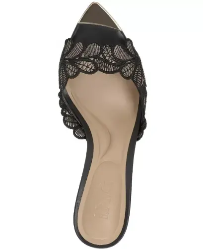 Amra Dress Slide Sandals, Created for Modazone - Black Lace - 4