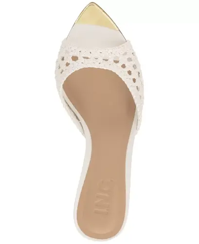 Amra Dress Slide Sandals, Created for Modazone - White Woven - 4