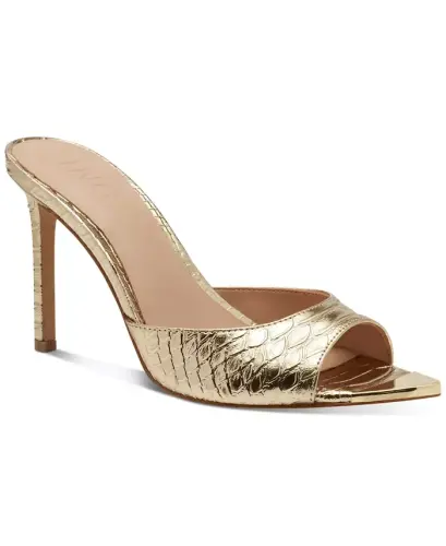 Amra Dress Slide Sandals, Created for Modazone - Gold Snake Print 