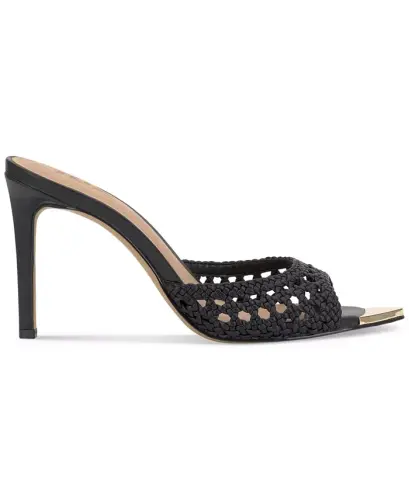 Amra Dress Slide Sandals, Created for Modazone - Black Woven - 2