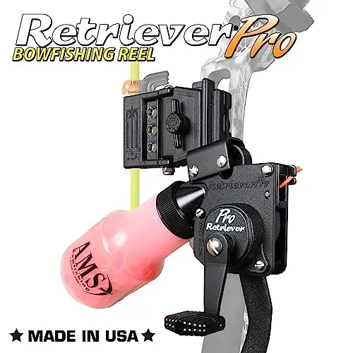 AMS Bowfishing Retriever Pro Bowfishing Reel - Left Hand - Made in The USA - 2