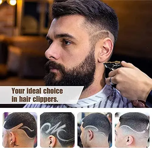 AMULISS Professional Hair Trimmer Mens Hair Clippers Zero Gapped Cordless Hair Trimmer Professional Haircut & Grooming Kit for Men Rechargeable LED Display - 6