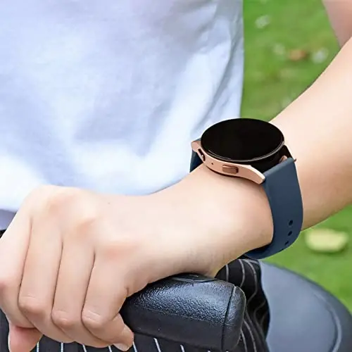 Amzpas Garmin Venu Sq/Venu Sq 2 uchun tez ajratiladigan soat tasmalar - Yumshoq silikon sport tasmachasi, 20 mm - 6