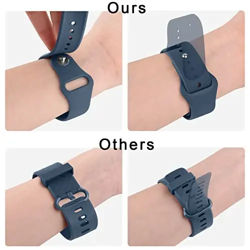 Amzpas Garmin Venu Sq/Venu Sq 2 uchun tez ajratiladigan soat tasmalar - Yumshoq silikon sport tasmachasi, 20 mm - 4